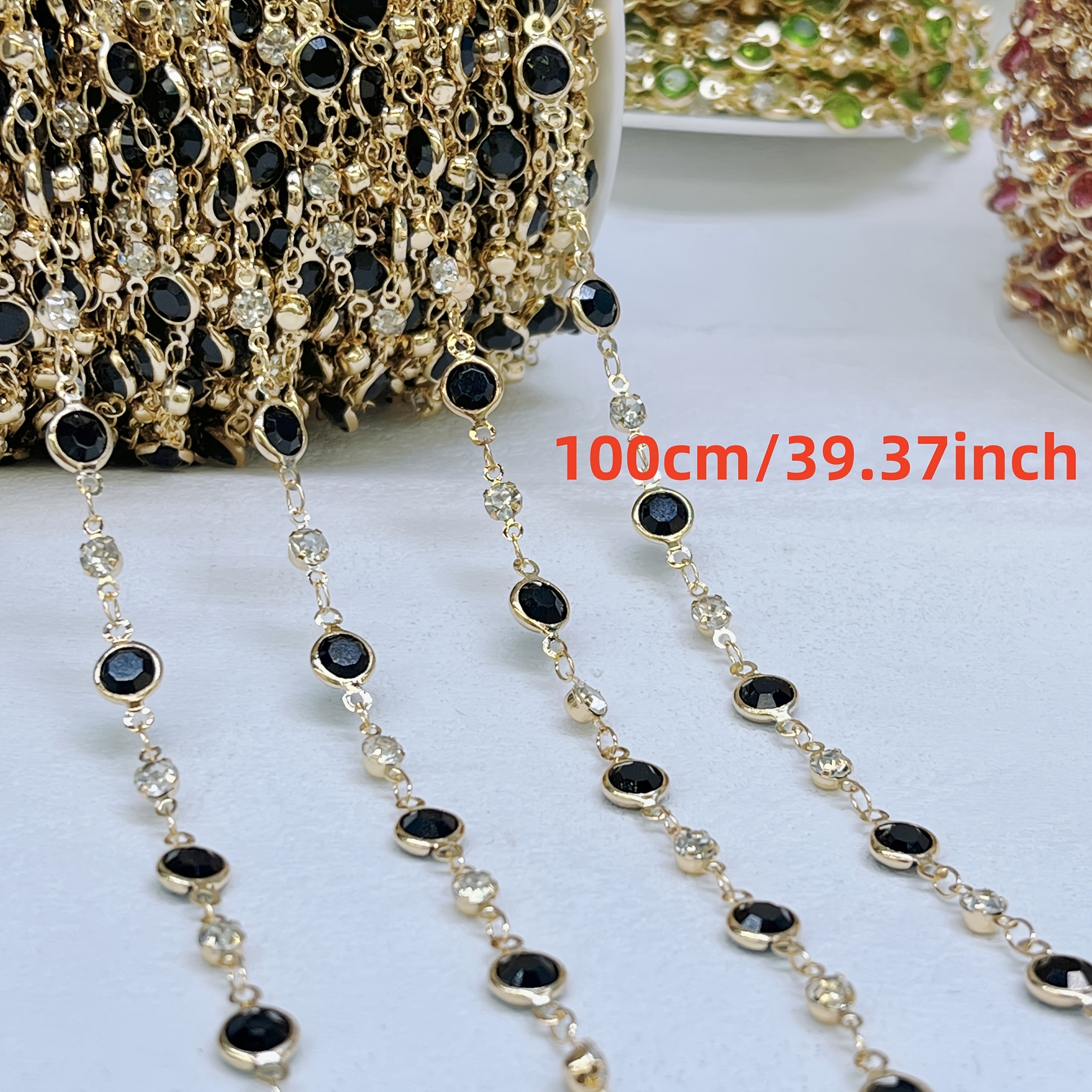 37inch Rhinestone Chain Crystal Beads Jewelry Making Supplies DIY Accessories